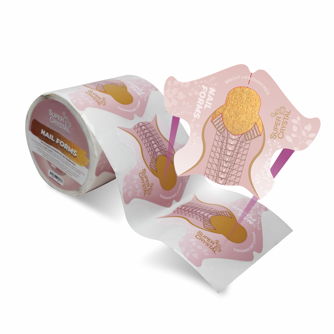 Molde de Papel para Uñas (Rollo de 300 Piezas) – Manicure – Super Crystal