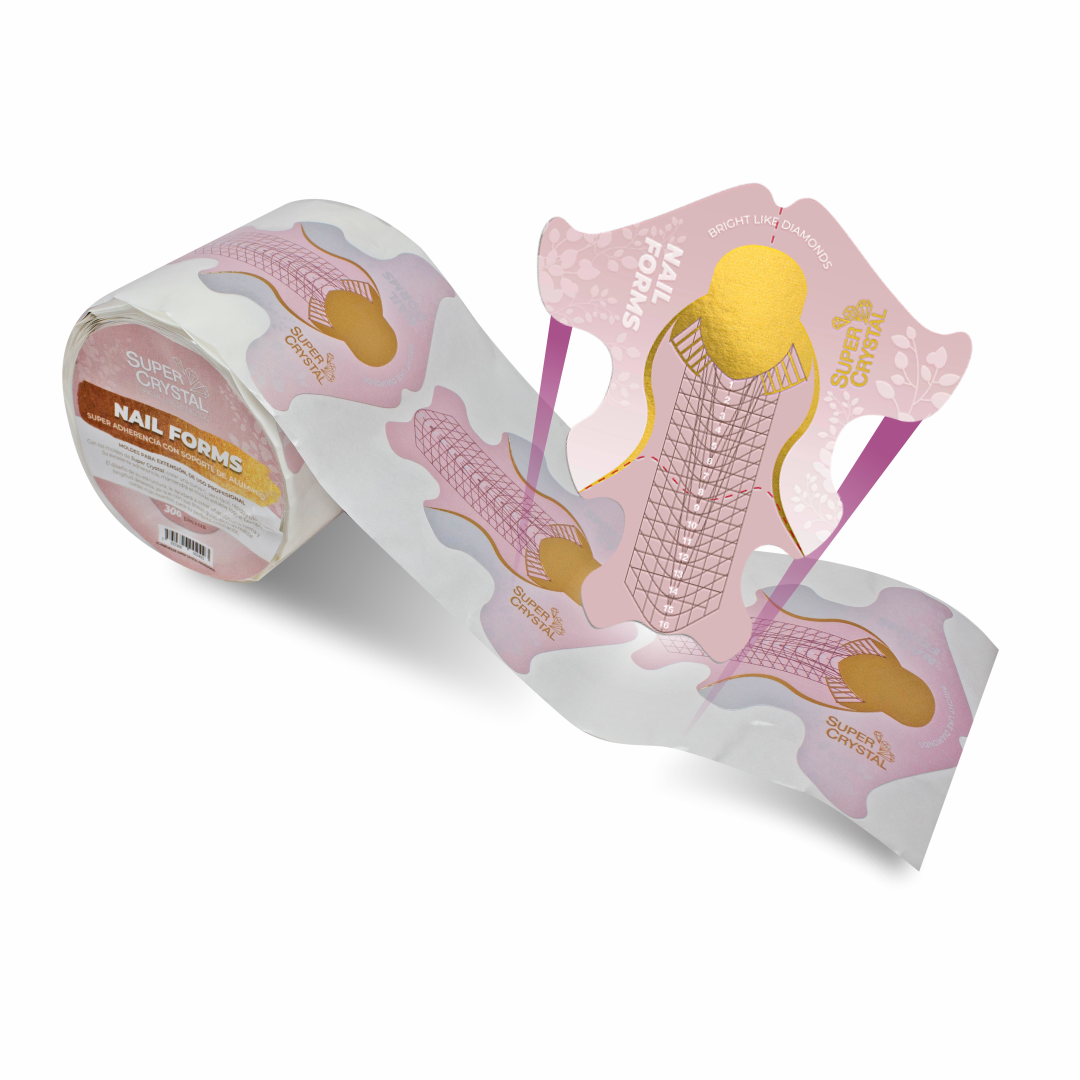 Molde de PVC para Uñas (Rollo de 200 Piezas) – Manicure – Super Crystal