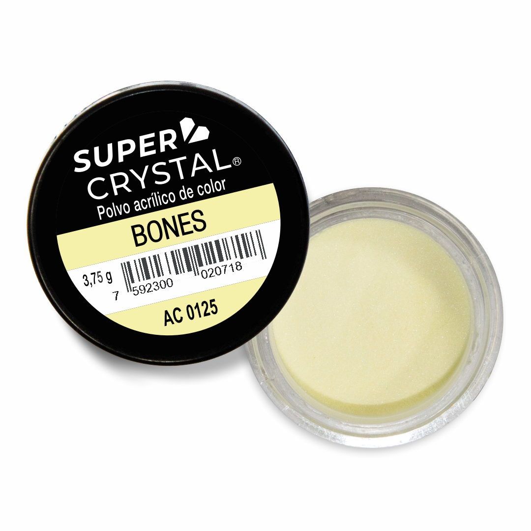 Polvo Acrílico de Color Bones de 3,75 gr. para Uñas Acrílicas – Super Crystal