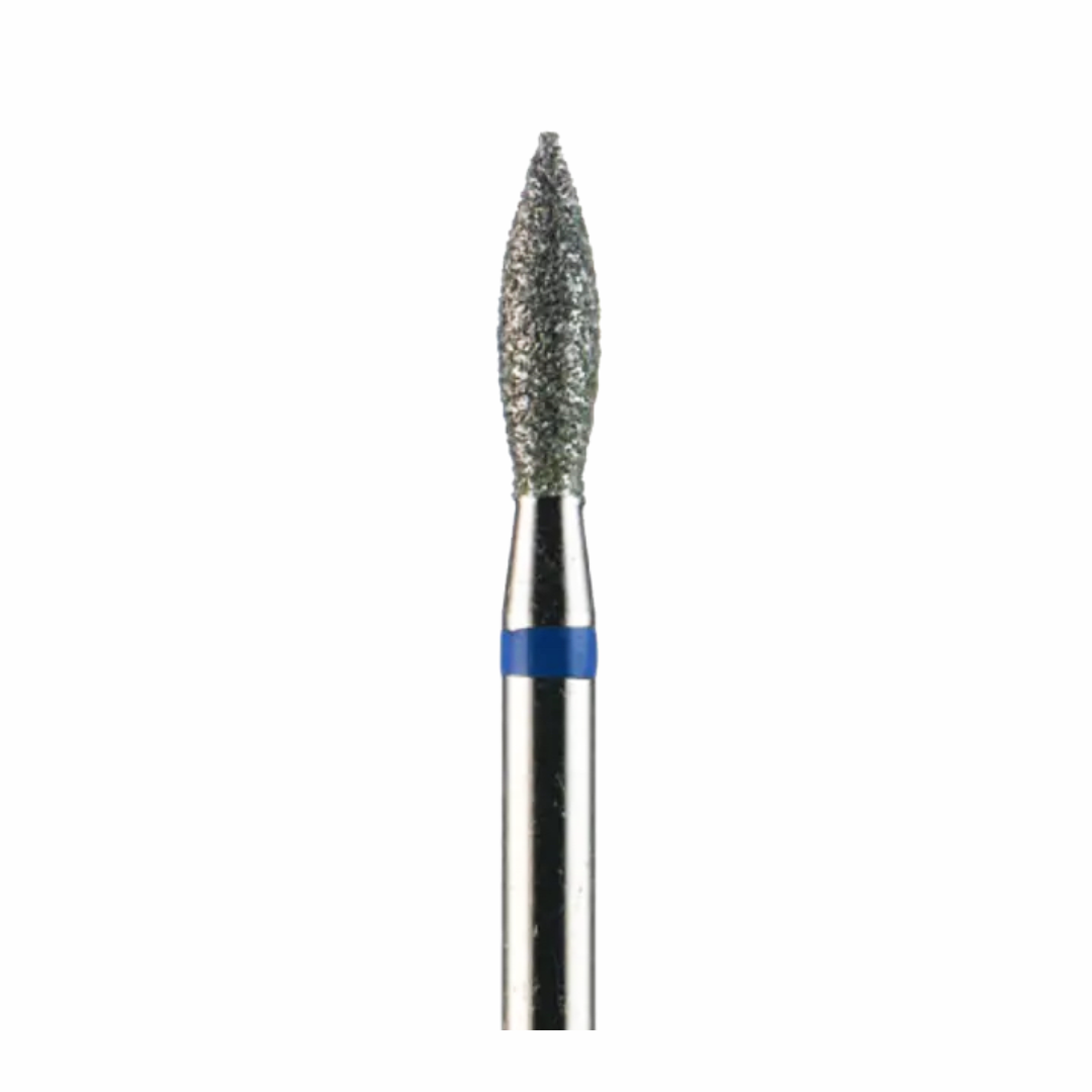 Broca Flama Punta de Diamante Grano Azul de Tungsteno para Taladro de Manicura