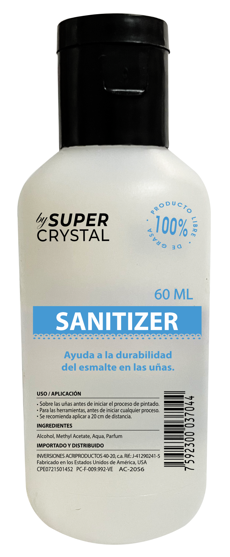 Sanitizer Antibacterial para Manos – Super Crystal