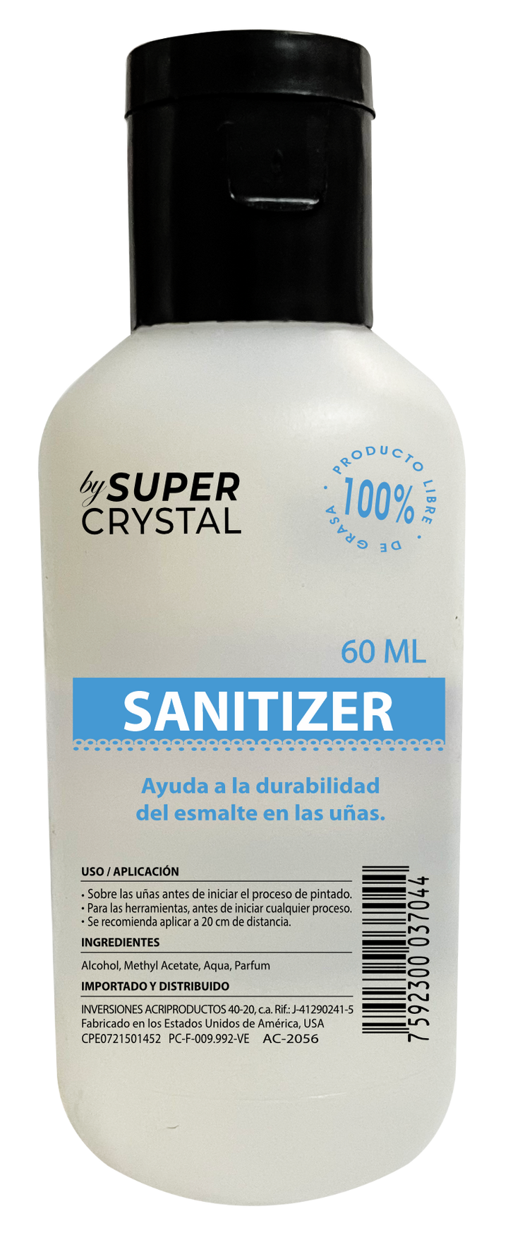 Sanitizer Antibacterial para Manos – Super Crystal