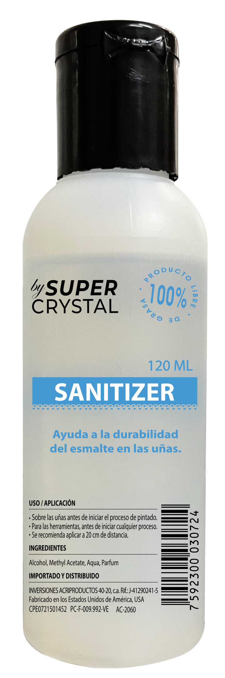 Sanitizer Antibacterial para Manos – Super Crystal