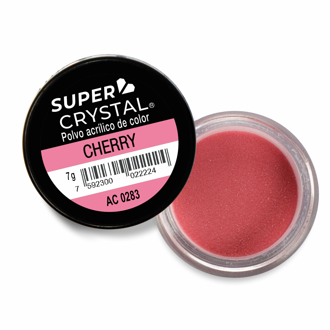 Polvo Acrílico de Color Cherry de 7 gr. para Uñas Acrílicas – Super Crystal