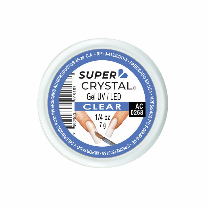 Gel UV/LED Clear para Uñas Acrílicas – Super Crystal