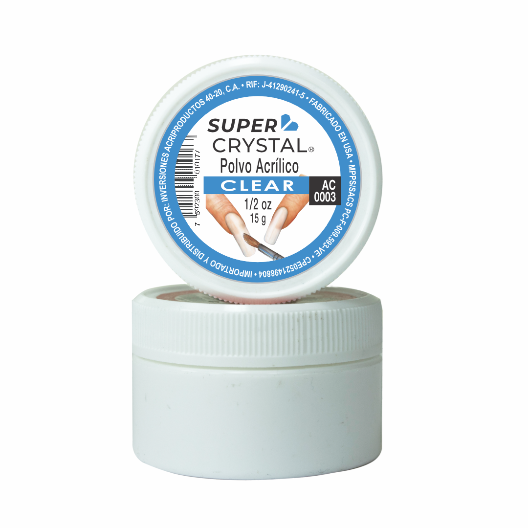 Polvo Acrílico Clear para Uñas – Super Crystal