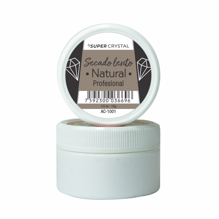 Polvo de Resina de Secado Lento Natural para Uñas – Super Crystal