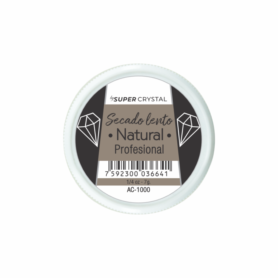 Polvo de Resina de Secado Lento Natural para Uñas – Super Crystal