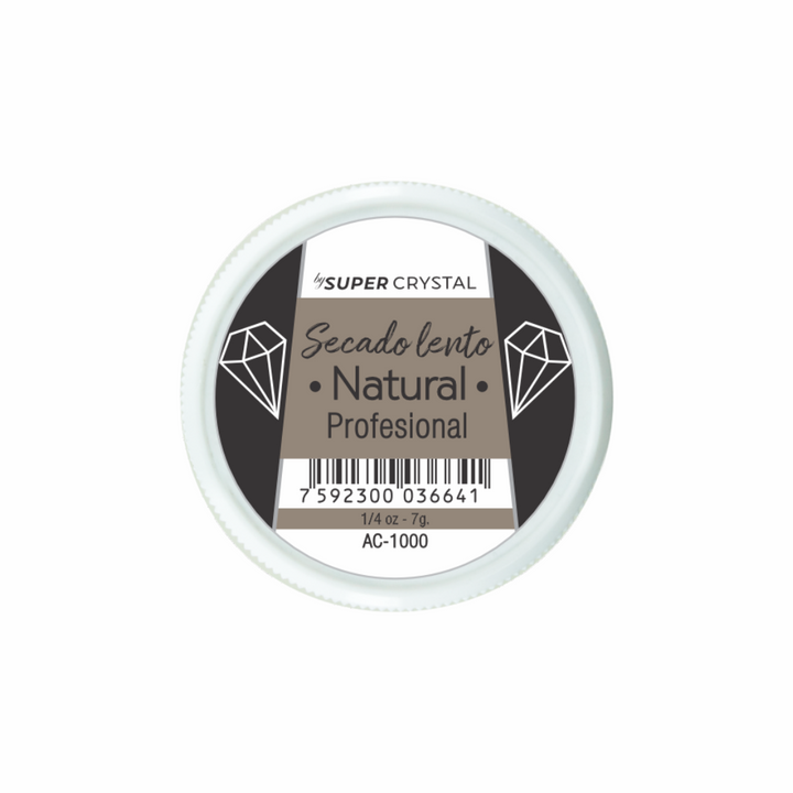 Polvo de Resina de Secado Lento Natural para Uñas – Super Crystal