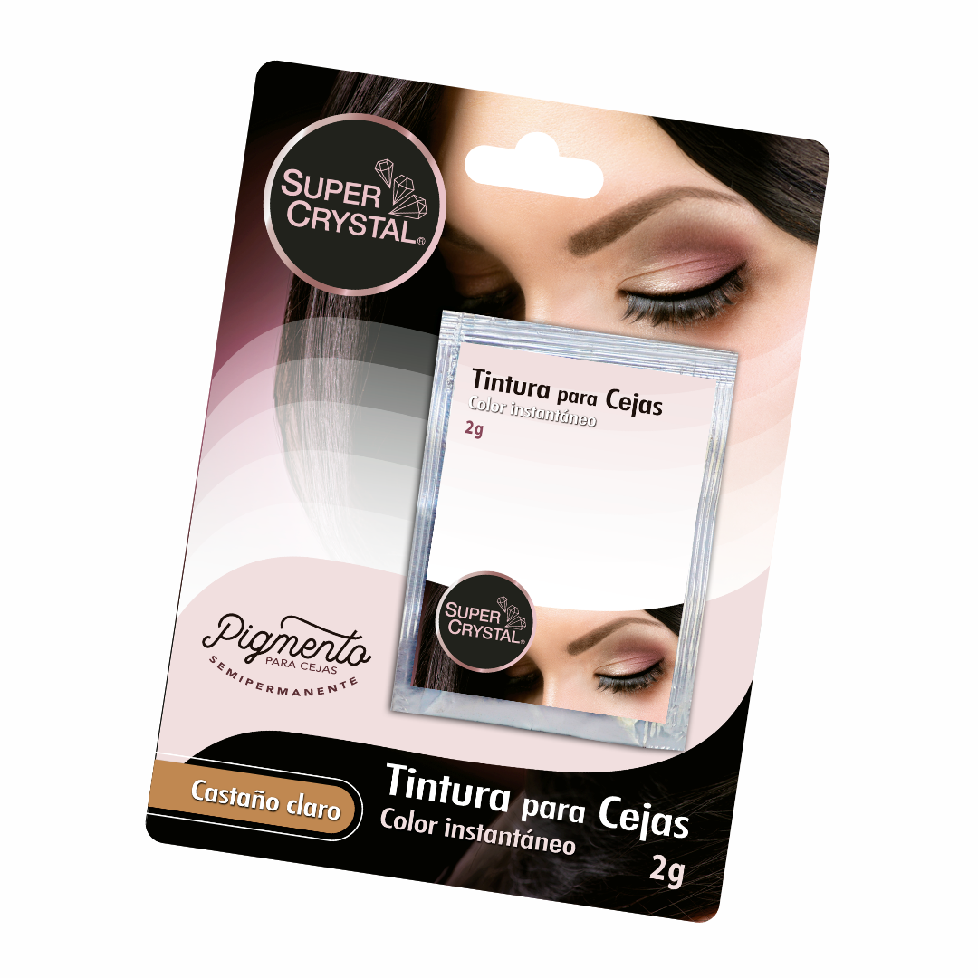 Pigmento Semi-Permanente para Cejas Castaño Claro (Blister 2 gr) – Super Crystal