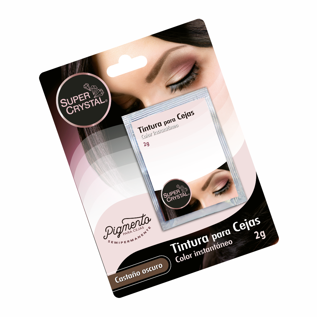 Pigmento Semi-Permanente para Cejas Castaño Oscuro (Blister 2 gr) – Super Crystal