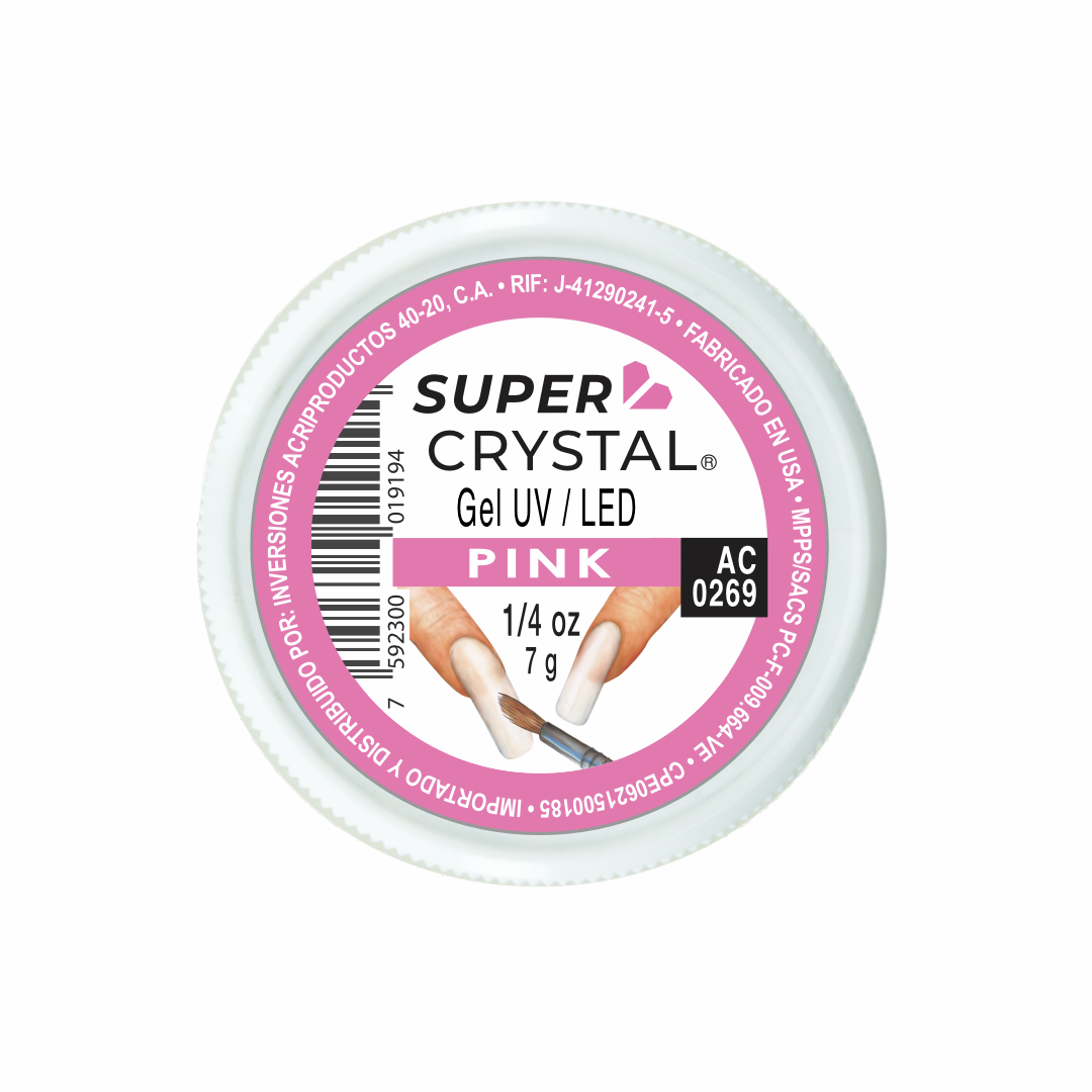 Gel UV/LED Pink para Uñas Acrílicas – Super Crystal