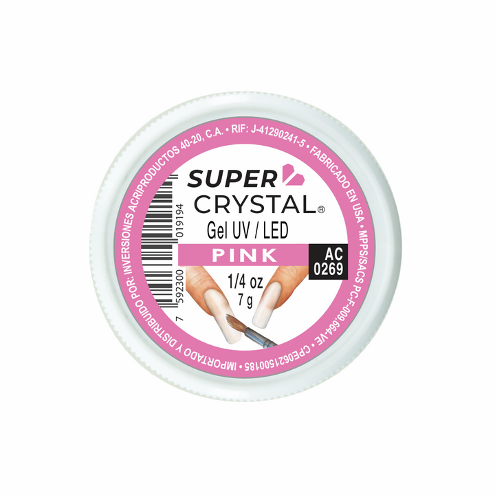 Gel UV/LED Pink para Uñas Acrílicas – Super Crystal