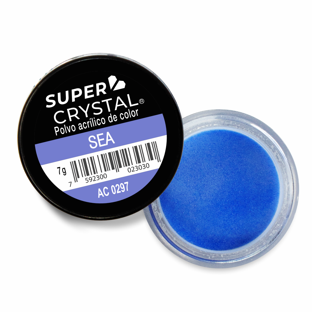 Polvo Acrílico de Color Sea de 7 gr. para Uñas Acrílicas – Super Crystal