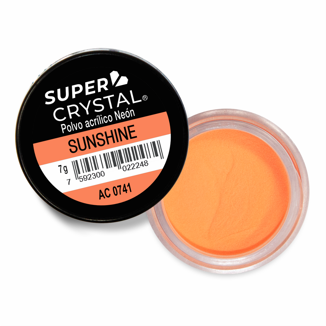 Polvo Acrílico Neón Sunshine de 7 gr. para Uñas Acrílicas – Super Crystal