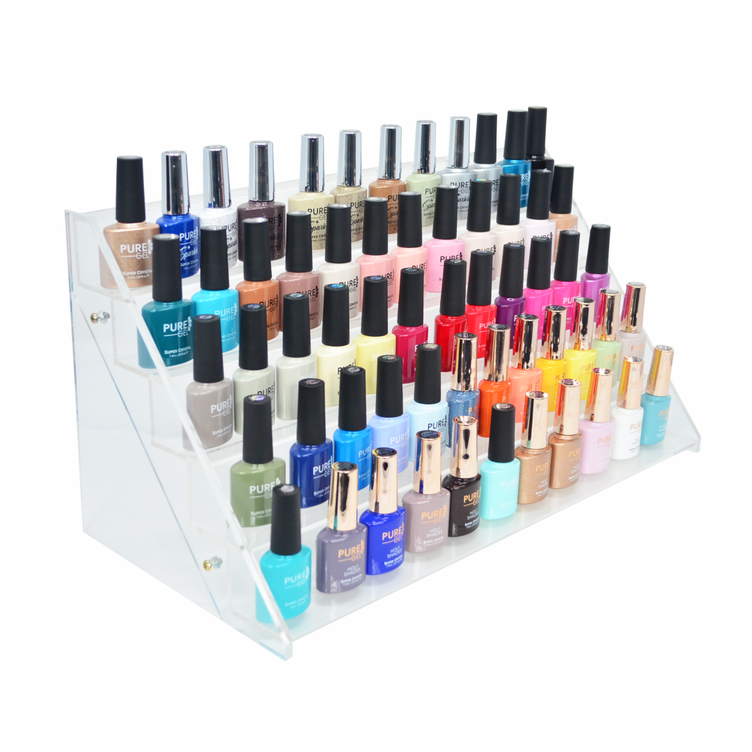 Stand de Acrílico para Esmaltes de Uñas (60 Puestos) – Manicure