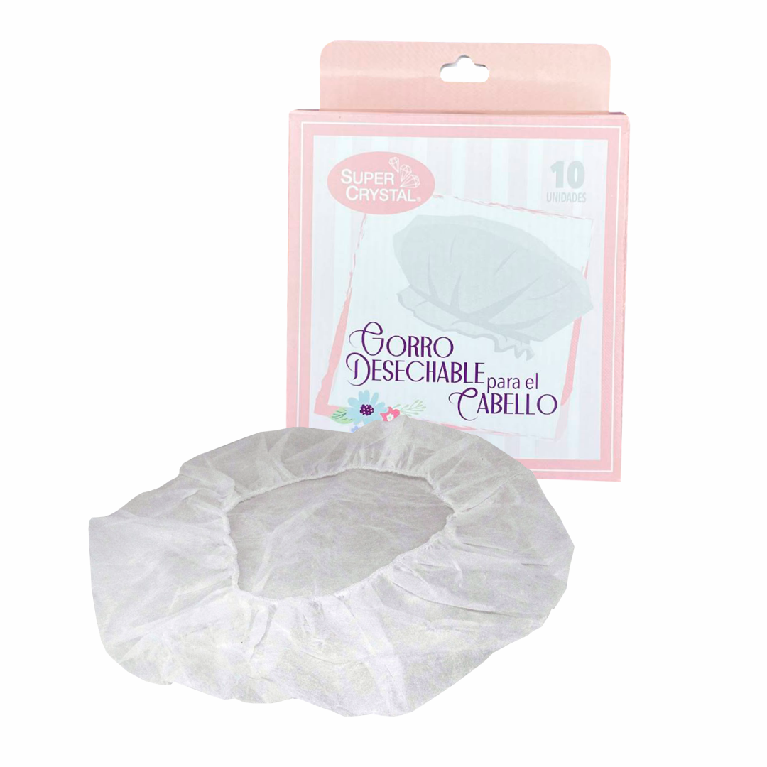 Gorro Desechable para el Cabello (Paquete de 10 Unidades) – Peluquería – Super Crystal